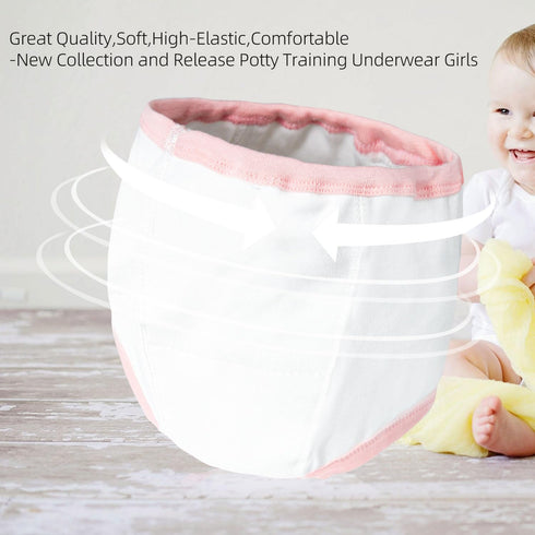 Joyo roy Potty Training Underwear for Girls, 100% Cotton Toddler Panties for Training