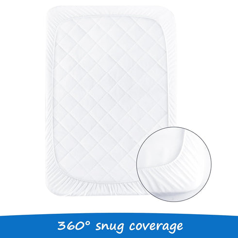 (20" 28") 2 Pack Bassinet Mattress Pad Cover Fit for Graco Travel Lite Crib/Guava Lotus/Maxi-COSI Swift Lightweight