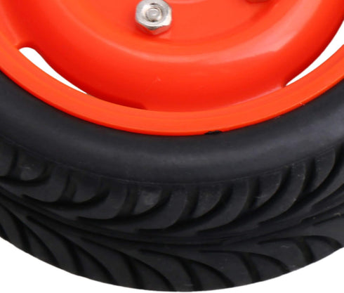 Mxfans 4PCS 12mm Hex Wheel Rims, 4 Holes & Rubber Tires for RC 1/10 On Road Cars