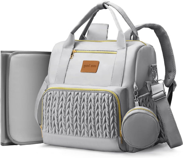 ZCSERTGI Backpack Diaper Bag,Stylish Waterproof Baby Diaper Bags with Changing Pad,Insulated Pockets,Multi-Function Travel