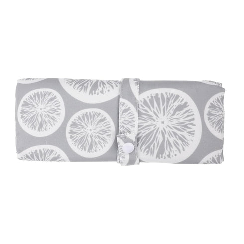 YARNOW Portable Changing Pad Gray Lemon Diaper Cushion Mat Travel Lightweight Diaper