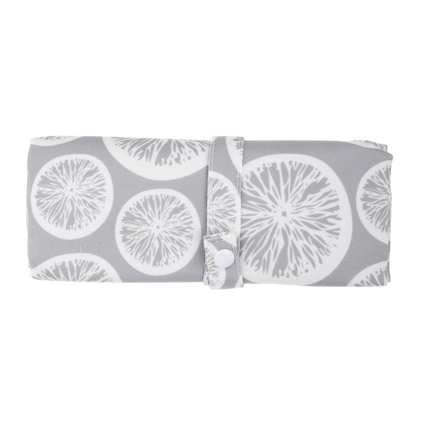 YARNOW Portable Changing Pad Gray Lemon Diaper Cushion Mat Travel Lightweight Diaper