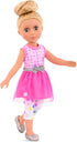 14-Inch 3+ Glitter Girls Doll Clothes & Accessories Stay Sparkly Dress & Leggings Regular Outfit for Girls Years