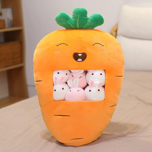 REFAHB Plush Carrot Bunnies Doll Toy Pillow - Gifts for Teens, Girls, Kids, Decorative for Sofa Chair