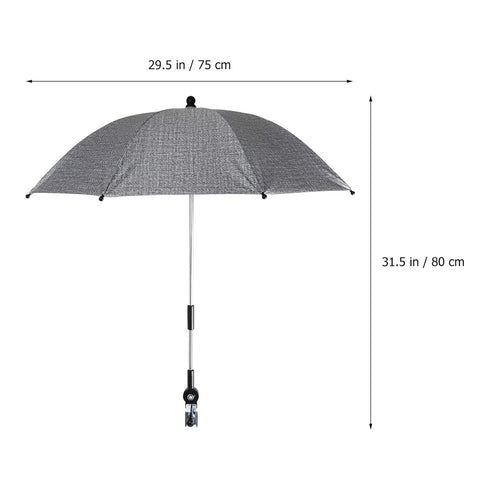 TOYANDONA Stroller Sun Cover Umbrella, Clip On UV Rain Protection Blackout Blind for Strollers, Bicycle, Baby Carriage