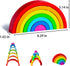 Wooden Rainbow Stacking Toy, Montessori Arch Bridge Building Blocks, Colorful Puzzles for Kids 2-5 Years Old, Rainbow