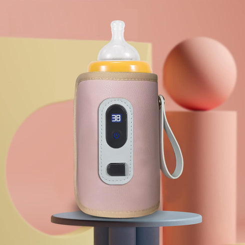 Keenso USB Baby Bottle Warmer LCD Screen Temperature Adjustable Heating Portable Milk