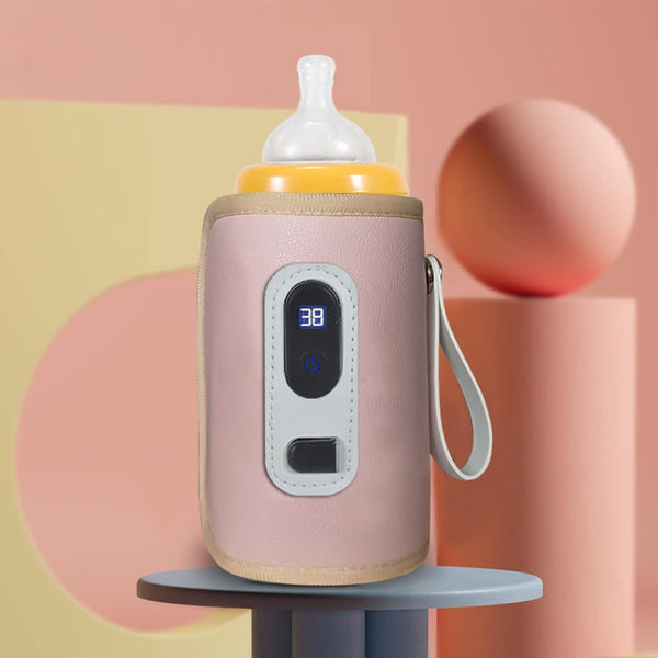 Keenso USB Baby Bottle Warmer LCD Screen Temperature Adjustable Heating Portable Milk