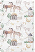 CHUROUSY Farm Animals Baby Crib Sheets Cute Horse Cow Lamb Chicken Pig Hen