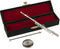Dselvgvu Miniature Flute with Stand and Case Brass Mini Musical Instrument Flute Replica