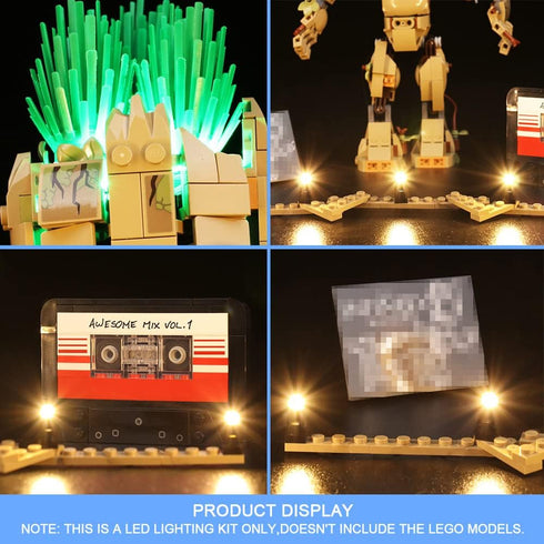 VONADO LED Light Kit Compatible with Lego I am 76217, Music Version Lighting for Creative DIY Decor (NO Lego Model)
