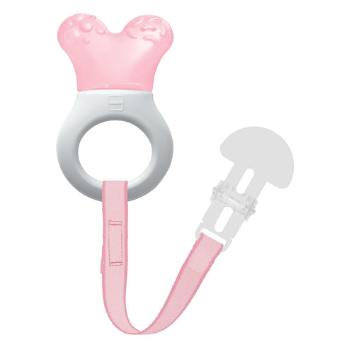 Mini Cooler Teether with Clip, Girl, 2+ Months, 1-Count