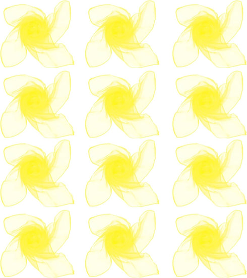 12pcs Square Juggling Silk Dance Scarves, Magic Tricks Performance Props, Rhythm Band Scarf (Yellow)