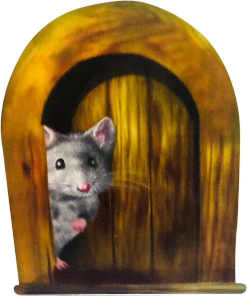 5pc Realistic 3D Wall Sticker Scaredy Mice Mouse Hole Decor Decal for Kids Room, Home, Classroom, Bedroom, Bookcase