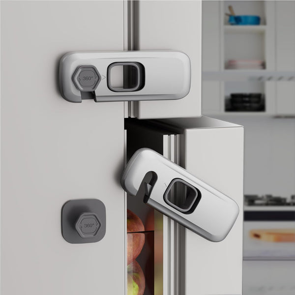 5 Pack Child Proof Refrigerator Lock, Baby Proofing Cabinet Locks for Fridge, Drawers, and Oven