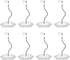 Zovelynta 8-Pack Clear Adjustable Action Figure Stand with Metal Clips & Flexible Arms