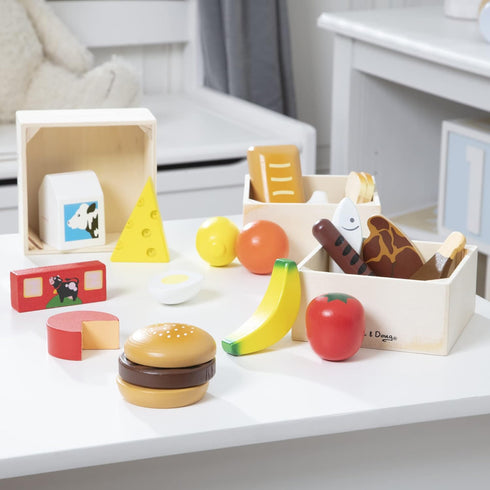 21 4 3, 4, 5, 6 Melissa & Doug Food Groups - Wooden Play Food, The Original (Pretend Play, Hand-Painted Wooden Pieces