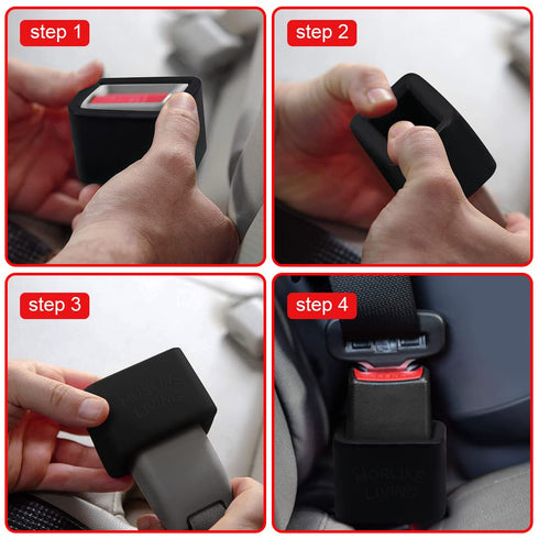 Morlike Silicone Buckle Holder Booster - Black, 3 Pack