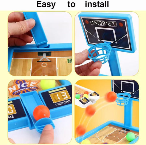 4 Pack Tabletop Basketball Game Toys, Basketball Party Favors for Office Stress Relief, Classroom Prizes