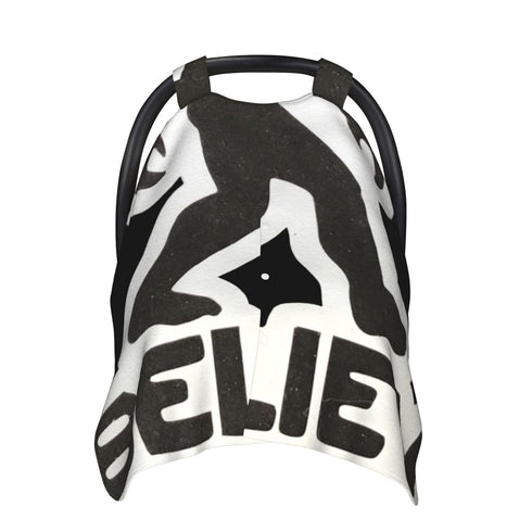 Zhbvncp I Believe Bigfoot Baby Car Seat Cover & Breastfeeding Nursing Cover - Breathable Stretch Fabric Multi-Use