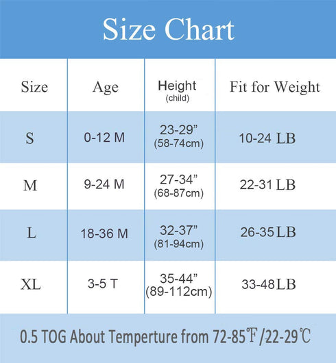 Baby Sleeping Sack, Lightweight Muslin Cotton Wearable Blanket, 12-24 Months, Summer Sleep Bag