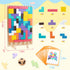 3+ 3D 3 4 5 6 7 10 JONEG Games for Year Olds Kids- Wooden Stacking Puzzles - Brain Teasers Russian Blocks Board - STEM