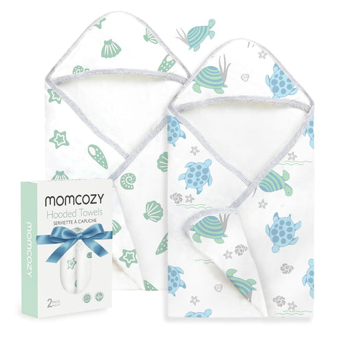 Momcozy Baby Towel with Hooded-Original Design Baby Towel Set -Soft & Absorbent-