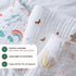 100% 6-Layer Cotton Muslin Baby Blanket | Soft & Breathable Swaddle & Receiving Blanket | Lightweight Quilt