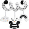Baby Spiral Hanging Stroller and Car Seat Toys, Black and White High Contrast Sensory Toy for Newborns, Plush Activity