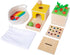 Adena Montessori 4 in 1 Wooden Play Kit for Kids 1-3, Object Permanence Box, Color Drop Game, Ball Drop Toy