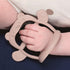 Baby Wrist Silicone Teether Soothing Pacifier for Infants 3+ Months - Pack of 1 Made in Korea Anti-Dropping (Bear-Cozy