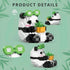 Mini Building Blocks Animal Sets, Cute Bamboo Panda Micro Building Toys for Adults, 348 PCS Party Favor for Boys Girls