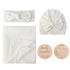 4PCS Set DRESHOW BQUBO Baby Swaddle Blankets for Girls, Newborn Accessories with Hat and Bow Headband with Hello World
