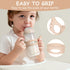 Aolso 2PCS Silicone Baby Bottle Handles, Pink/White Easy Grip Handles for Wide-Neck Bottles, BPA-Free, Dishwasher Safe