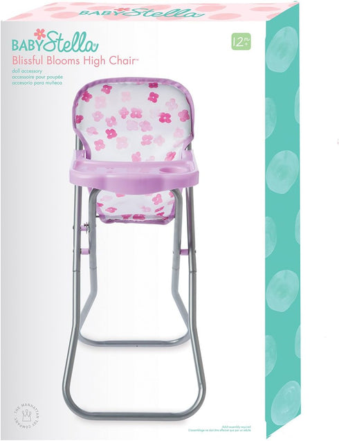 Manhattan Toy Baby Stella Blissful Blooms High Chair Play Set for 12" and 15" Soft Dolls