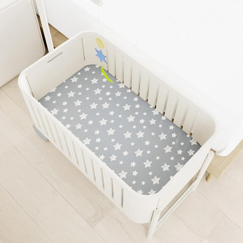 (38" 24"), Mini Crib Sheets X Fitted Portable/Mini-Crib Sheet for Boys and Girls, Compatible with Dream on Me, Delta