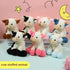 YUKOUQIAN 8 inch Cow Stuffed Animal Cute Cow Plush Doll Toy for Girls Boys Christmas (zuoniu deep Blue)