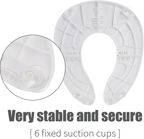 Funbliss Foldable Travel Potty Seat for Toddlers,Potty Training Toilet for Toddlers with Safety Suction Cups, Includes