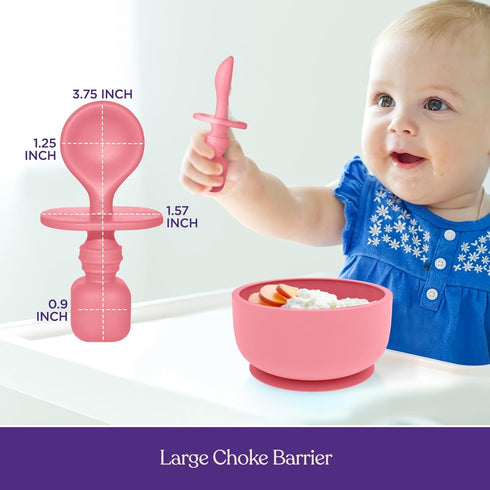Suction Bowl with Lids and Spoons, Baby Feeding Essentials, Extra Strong Baby Suction Bowls, BPA Free Baby Bowls, Silicone Baby Feeding Set, Infant Babies & Toddler, Baby Bowls with Suction by Sperric
