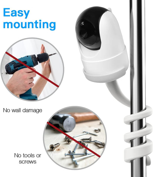 Aobelieve Flexible Baby Camera Twist Mount for iFamily SM650/SM651, Kidsneed SM935A/SM935C, HUBOOK SM652