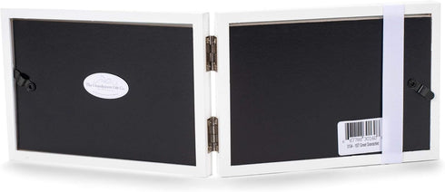 The Grandparent Gift Co. First Great-Grandchild Picture Frame - White Double Hinged Tabletop Frame Holds 4"x6" Pictures