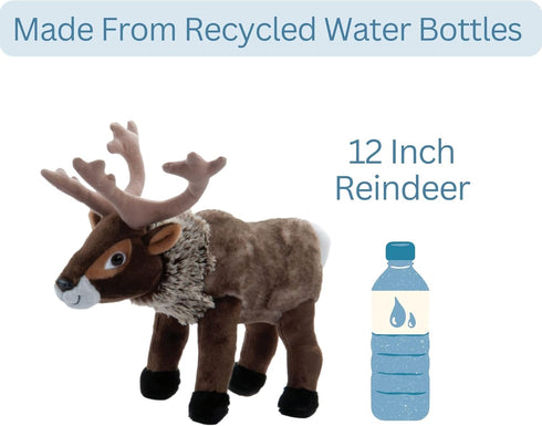 12 inches The Petting Zoo Reindeer Stuffed Animal Plushie, Gifts for Kids, Wild Onez Zoo Animals, Zoologee Reindeer