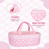 7 Set 17-22 Inch Aori Pcs Reborn Baby Dolls Clothes with Pink Bassinet for Baby Doll, Carrier Bed and Baby Doll Clothes