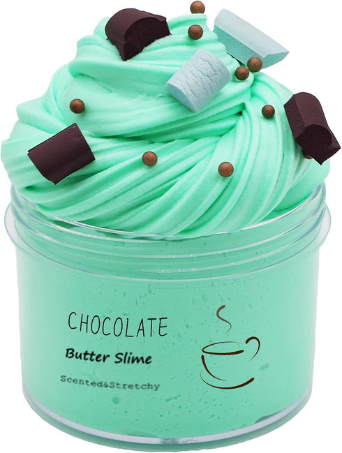 Butter Chocolate Slime, Scented Stretchy Clay Sludge Toy for Party Favors, School Education, Birthday Gifts (200ml)