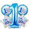 Hongkai Happy Birthday Mylar Aluminum Foil Balloons, Blue Baby Boy 1st Birthday Party