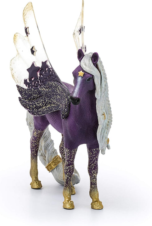 7 5+ 70579 Schleich Bayala - Star Pegasus Figurine with Starry Wings - Magical Winged Horse Toy with Glitter Body
