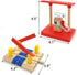 DSHMIXIA Set 3-5 Wooden Crane Toy with Train Cars - Compatible with Major Wooden Rail Brands - Ages