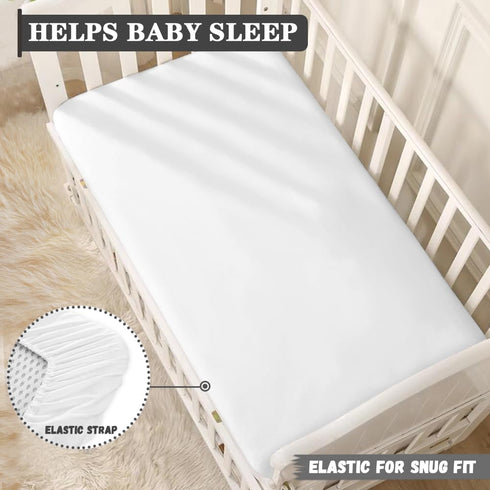 Set 2 Cozy Cartoon Plane Crib Mattress Protector and Baby Changing Table Cover of Soft Crib Cover Premium Polyester