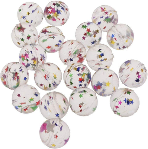 20pcs Clear Star Bouncy Balls, Kids Toy Magic Props, Birthday Party Bag Fillers