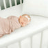 GRSSDER Jersey Crib Sheets for Girls, Stretchy Ultra Soft Fitted Sheets Set 2 Pack, Universal Fit for Standard Crib